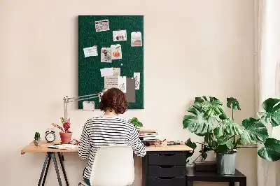 Wall cork memo board Linear leaf pattern