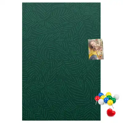 Linear Leaf Pattern Cork Memo Board