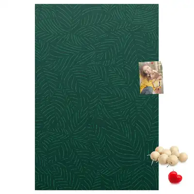 Wall cork memo board Linear leaf pattern