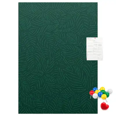 Linear Leaf Pattern Cork Memo Board