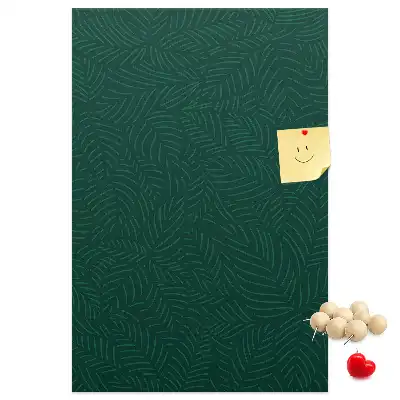 Linear Leaf Pattern Cork Memo Board