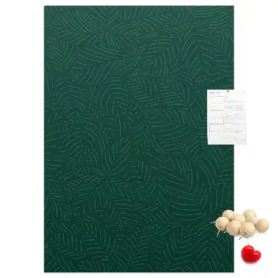 Linear Leaf Pattern Cork Memo Board