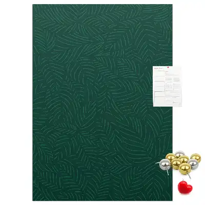 Wall cork memo board Linear leaf pattern