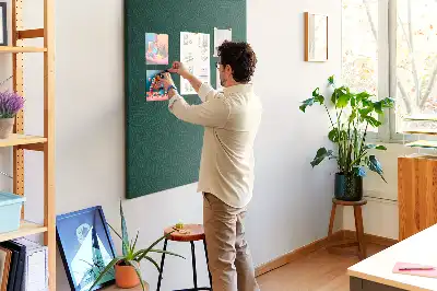 Linear Leaf Pattern Cork Memo Board