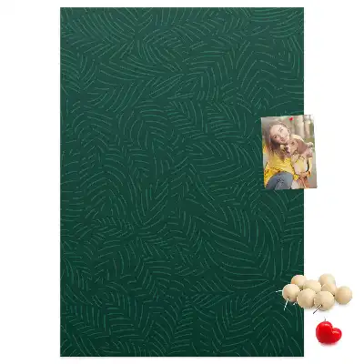 Linear Leaf Pattern Cork Memo Board