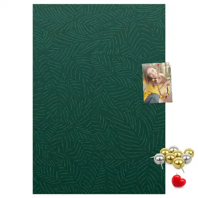Linear Leaf Pattern Cork Memo Board