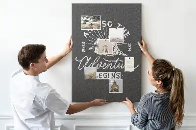 Retro style cork pin board poster