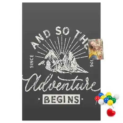 Retro style cork pin board poster