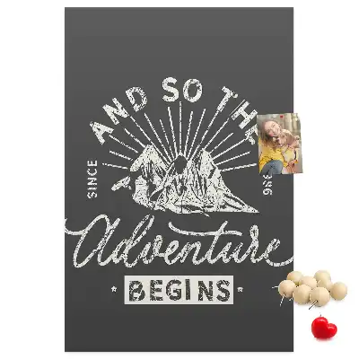 Retro style cork pin board poster