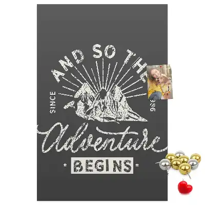 Retro style cork pin board poster