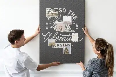 Retro style cork pin board poster