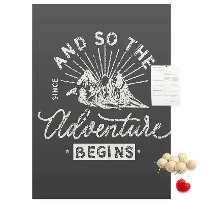 Retro style cork pin board poster