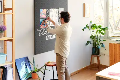 Retro style cork pin board poster