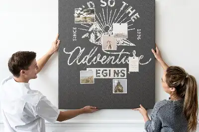 Retro style cork pin board poster