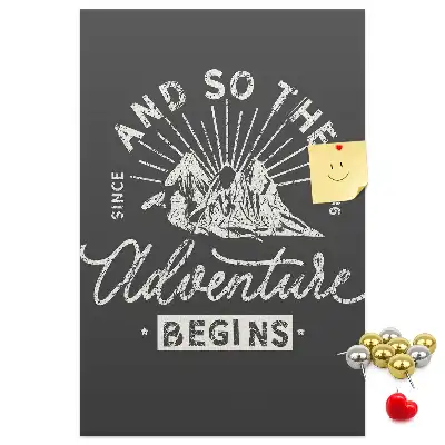 Cork pin board Retro-style poster