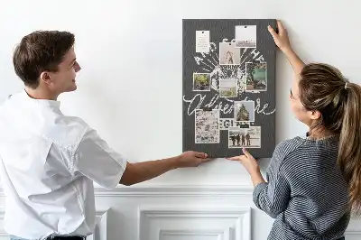 Retro style cork pin board poster