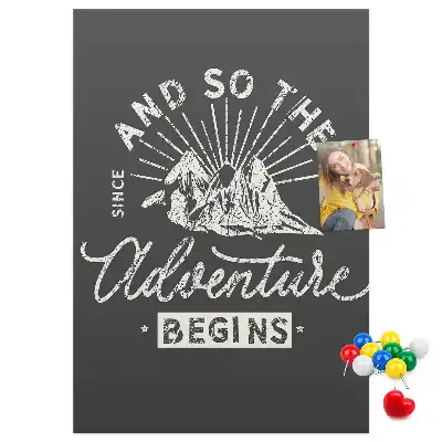 Retro style cork pin board poster