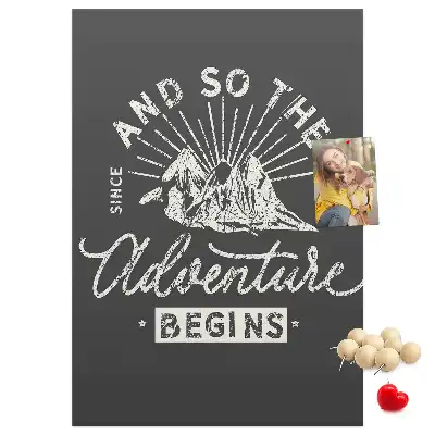 Retro style cork pin board poster