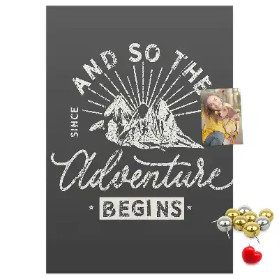 Retro style cork pin board poster