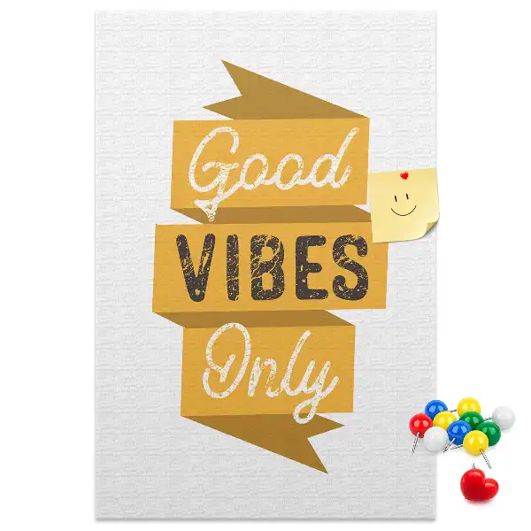 Motivational Slogan Cork Note Board