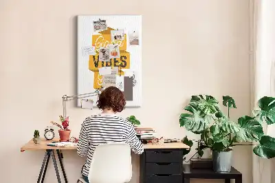 Motivational Slogan Cork Note Board