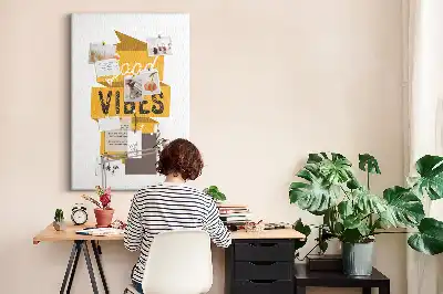 Motivational Slogan Cork Note Board