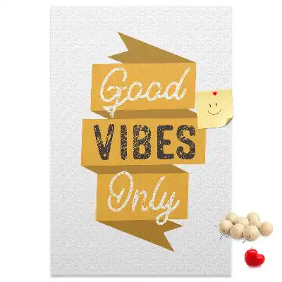 Motivational Slogan Cork Note Board