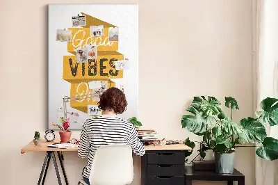 Motivational Slogan Cork Note Board