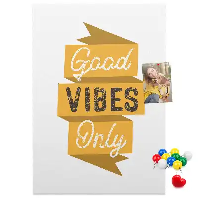 Motivational Slogan Cork Note Board