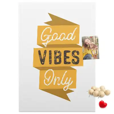 Motivational Slogan Cork Note Board