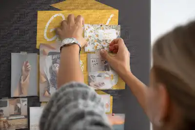 Wall cork memo board with inspiring quote
