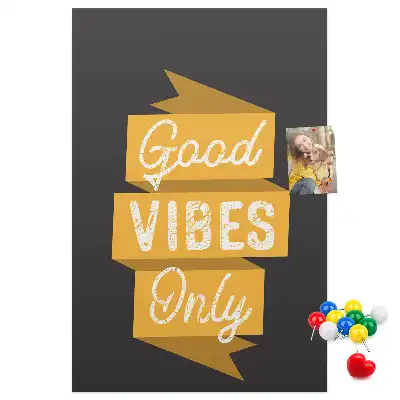 Wall cork memo board with inspiring quote