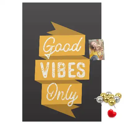 Wall cork memo board with inspiring quote
