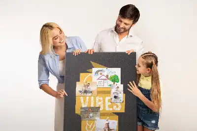 Wall cork memo board with inspiring quote