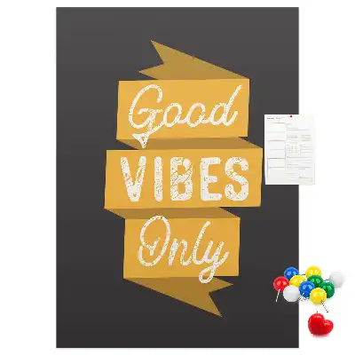 Wall cork memo board with inspiring quote