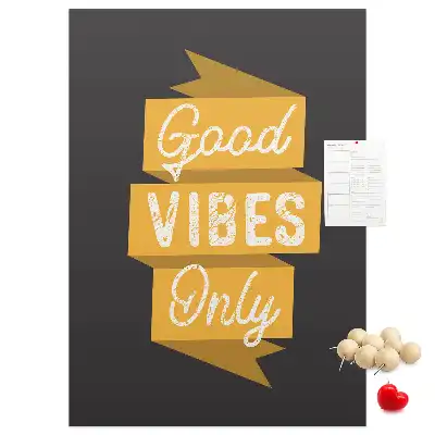 Wall cork memo board with inspiring quote