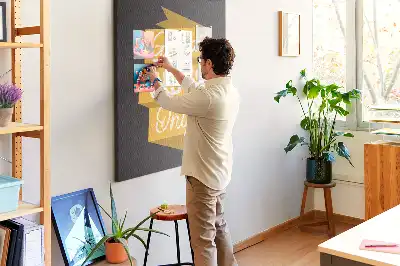 Wall cork memo board with inspiring quote