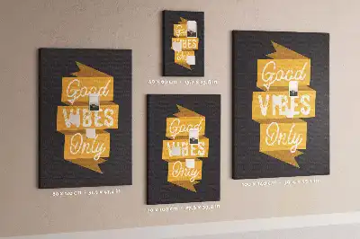 Wall cork memo board with inspiring quote
