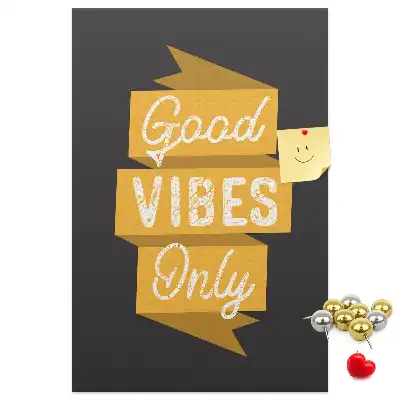 Wall cork memo board with inspiring quote