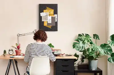 Wall cork memo board with inspiring quote