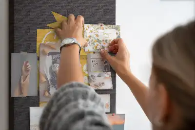 Wall cork memo board with inspiring quote