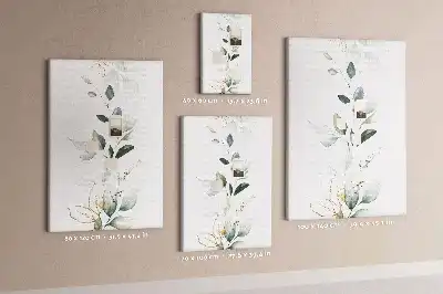 Cork pin board with a plant shoot and leaves design