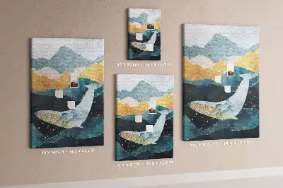 Whale shape marble pattern cork note board