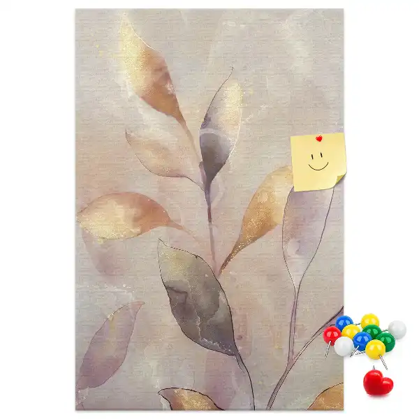 Watercolor Plant Wall Cork Memo Board