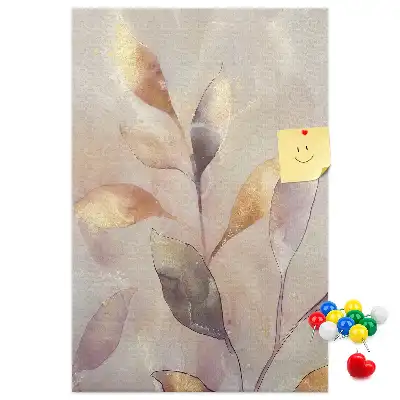 Watercolor Plant Wall Cork Memo Board