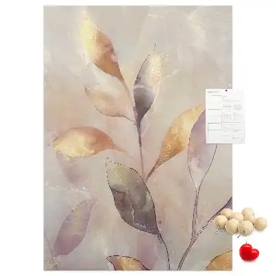 Watercolor Plant Wall Cork Memo Board