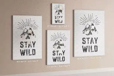 Cork pin board Stay Wild Mountain Theme
