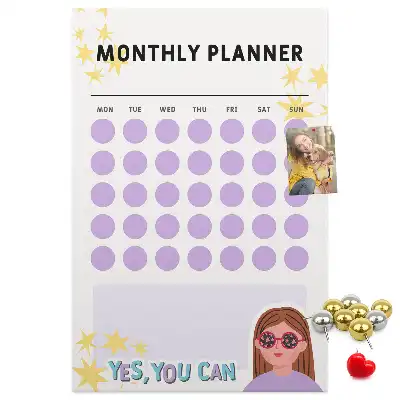 Wall cork memo board Monthly schedule