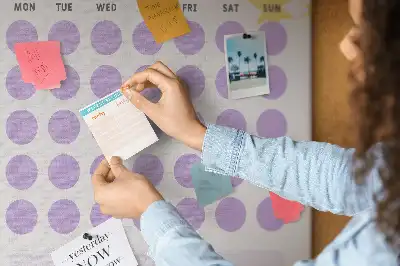 Wall cork memo board Monthly schedule