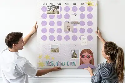 Wall cork memo board Monthly schedule